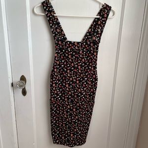 Xhilararion corduroy floral overall dress